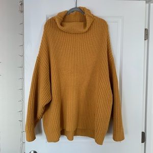 Oversized sweater in mustard yellow